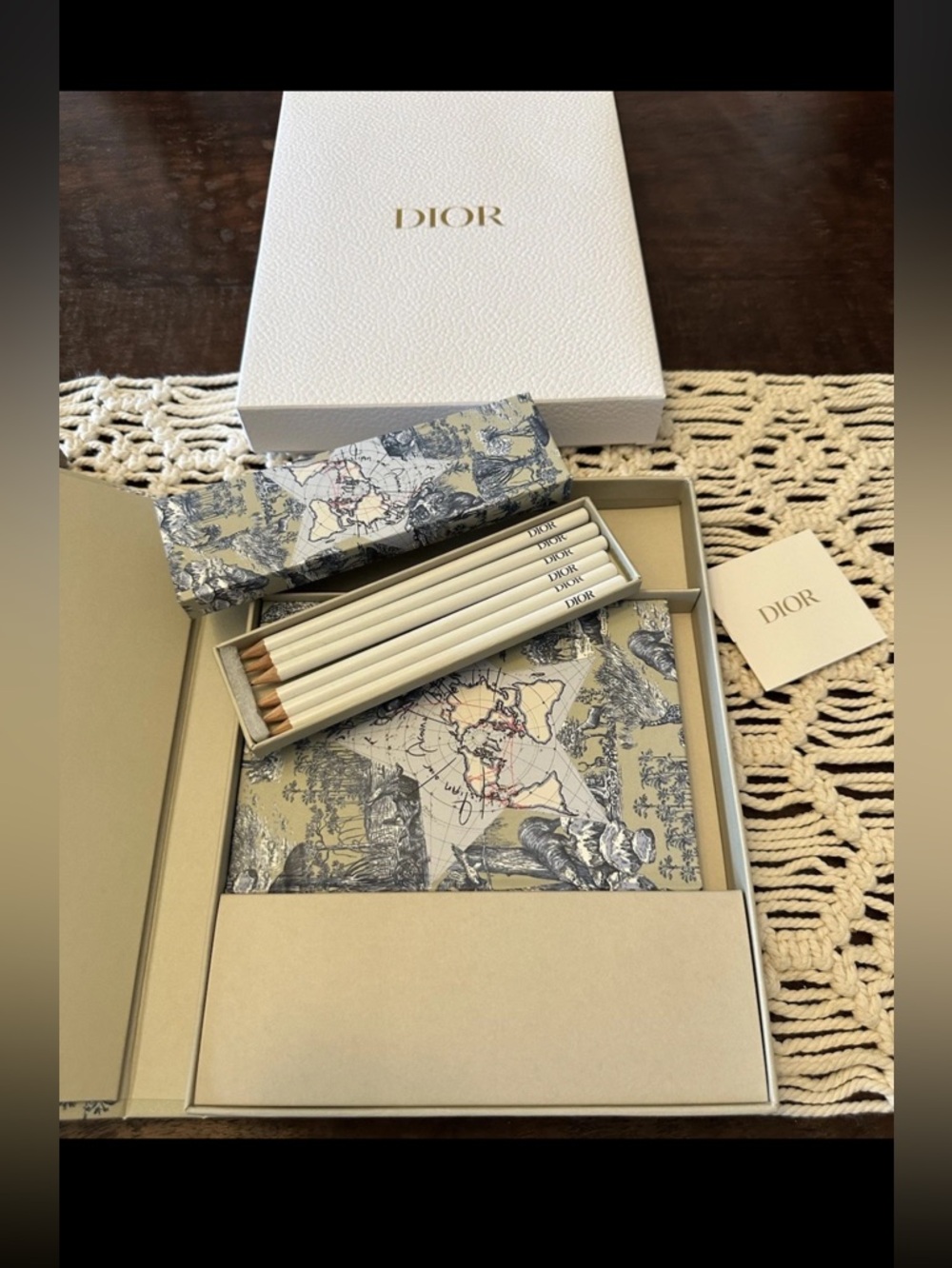 Dior Stationery Set - Journal and Pencils - New in Box